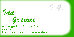 ida grimme business card